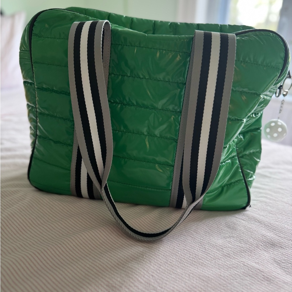 Green Quilted Pickleball Tote